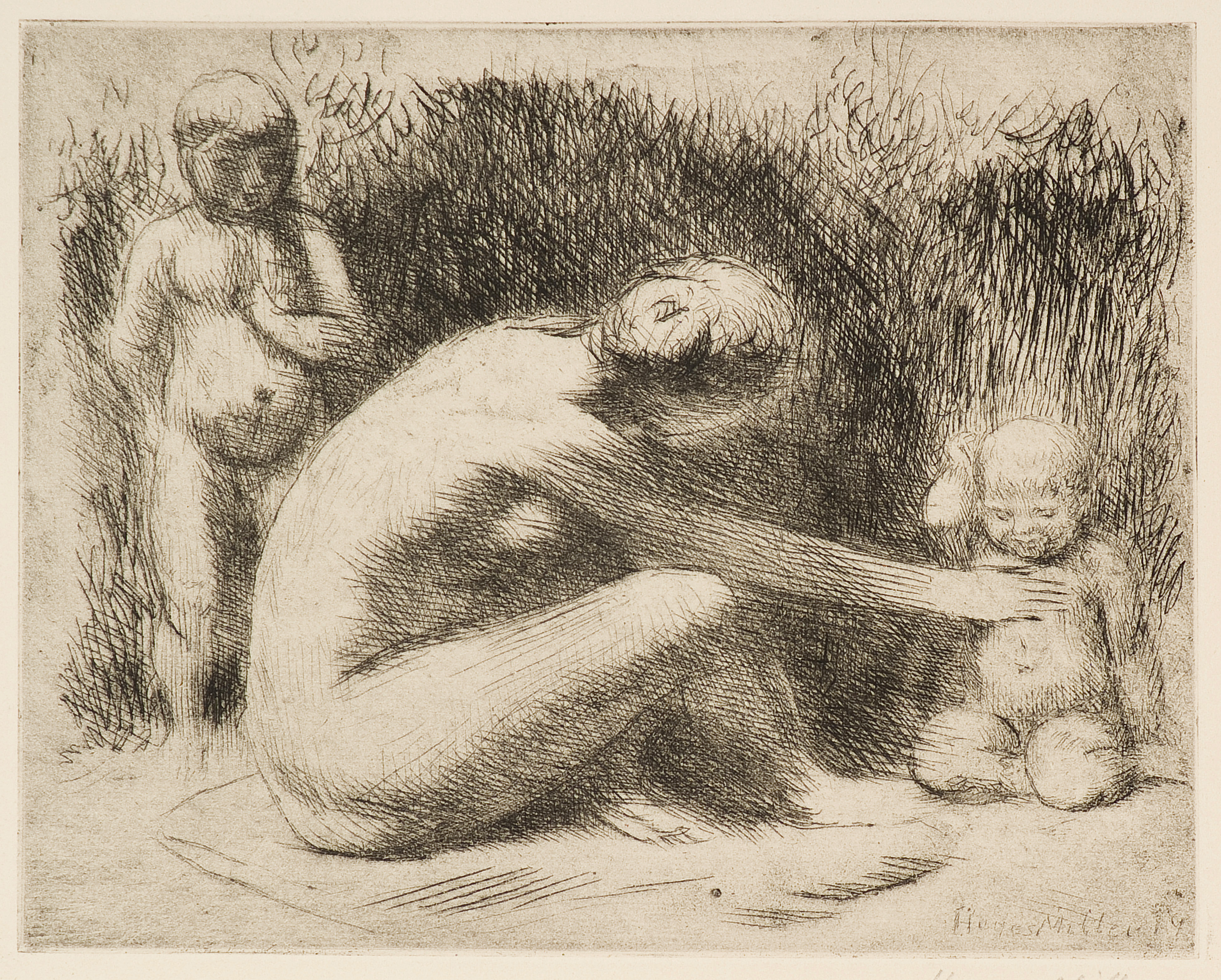 Nude Woman And Children