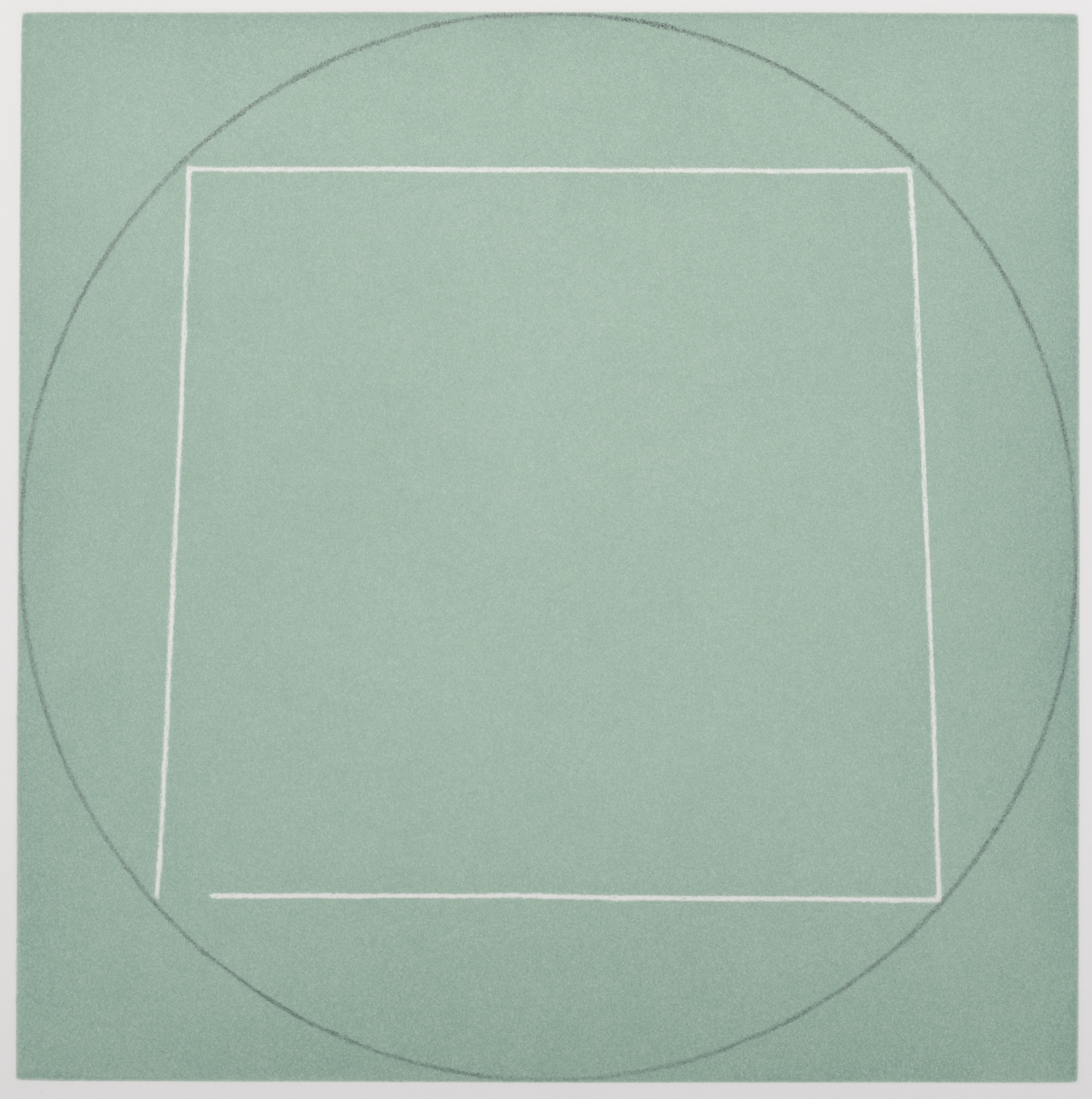 Untitled (green, square within circle)