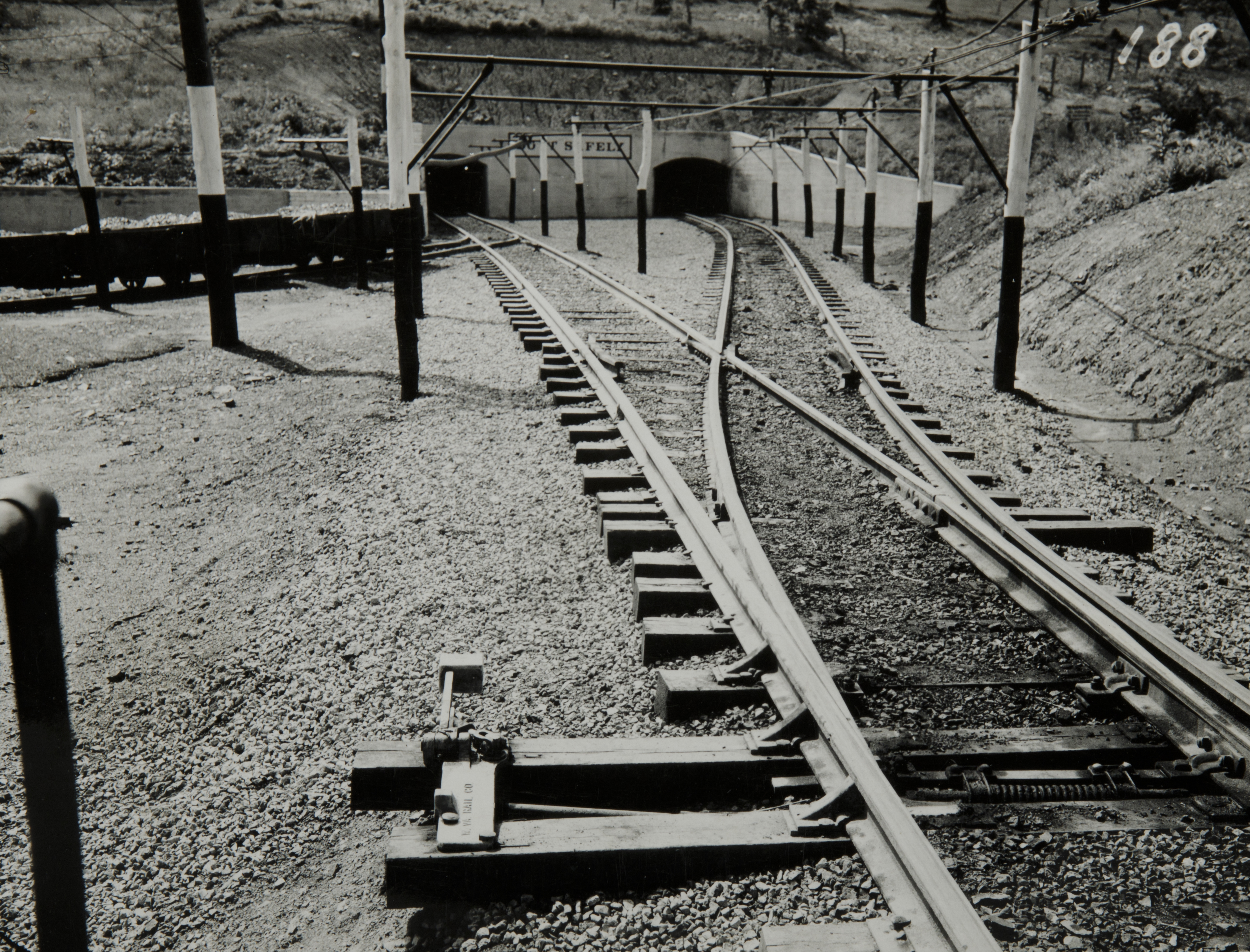 Untitled [Railyard with tunnels]