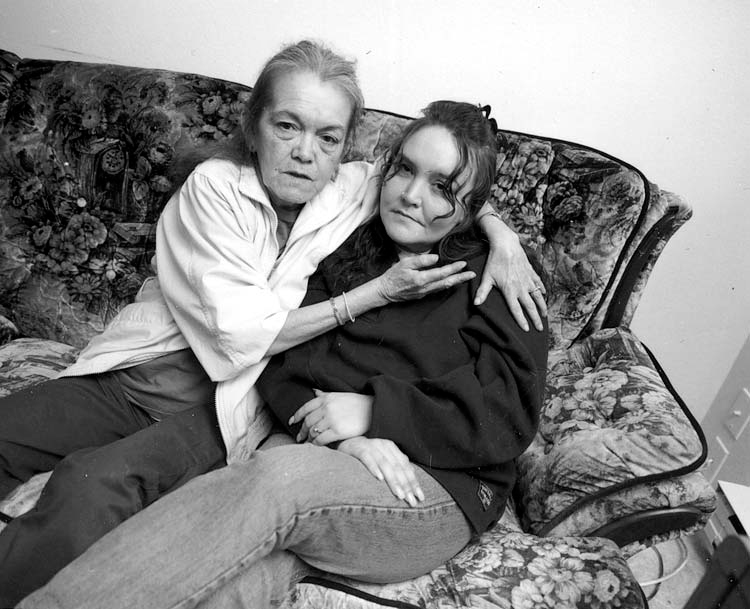 Tiny and Pat on the couch,  Seattle
