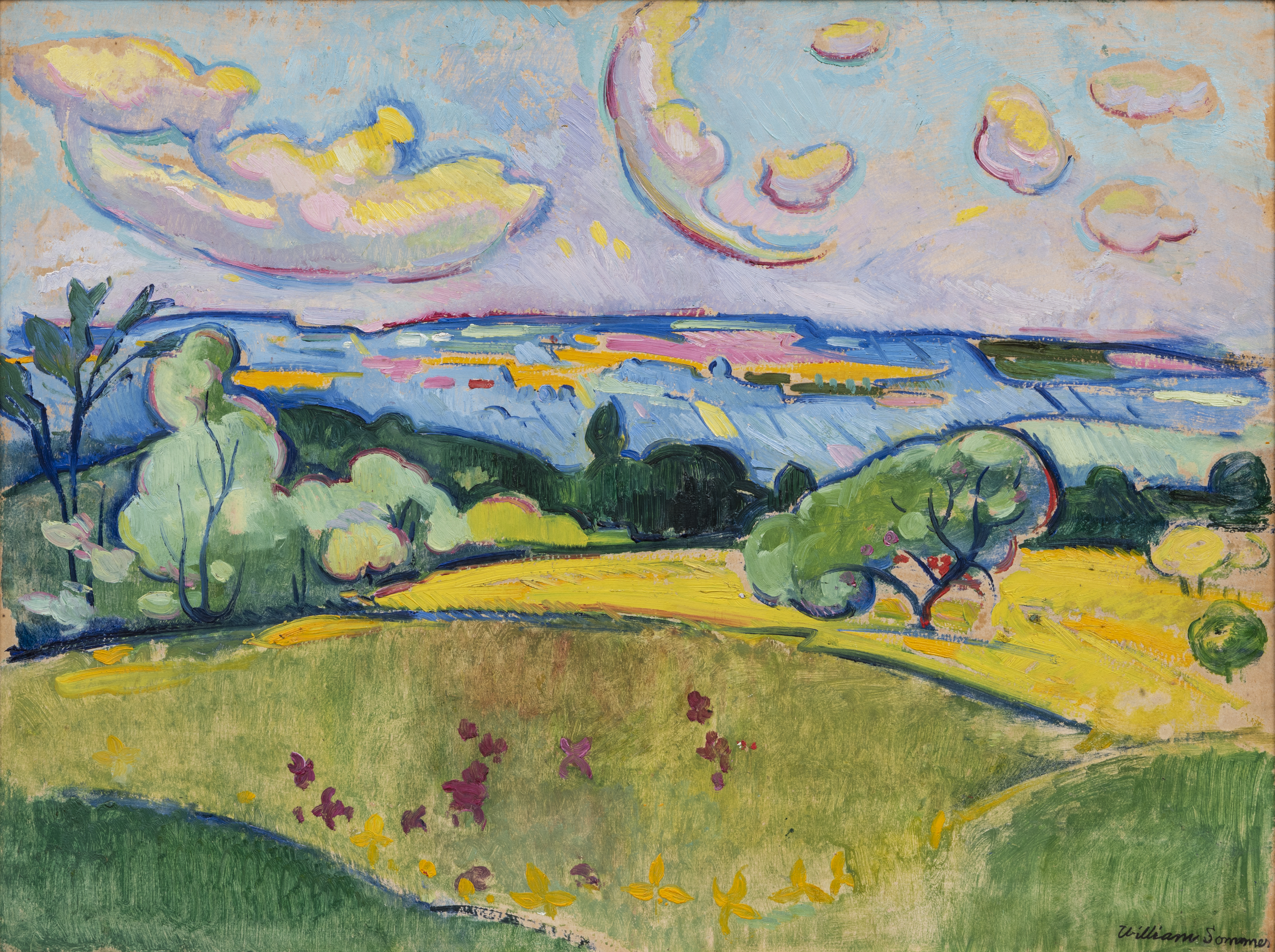 Landscape with Yellow Clouds