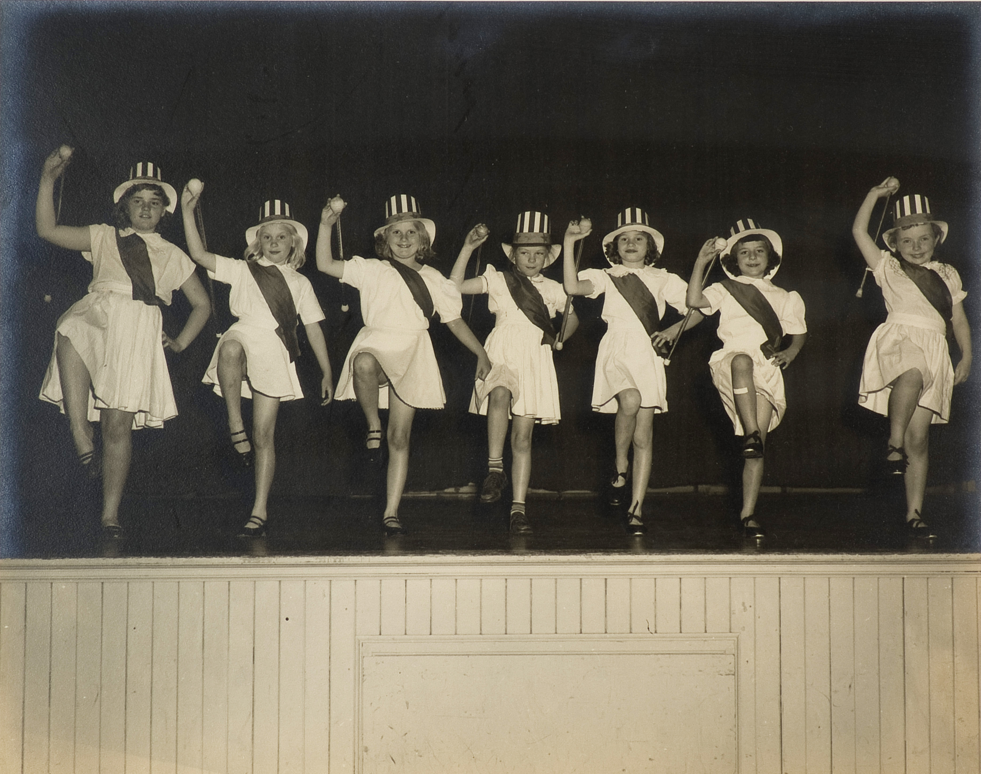 Untitled [girls tap dancing with batons]