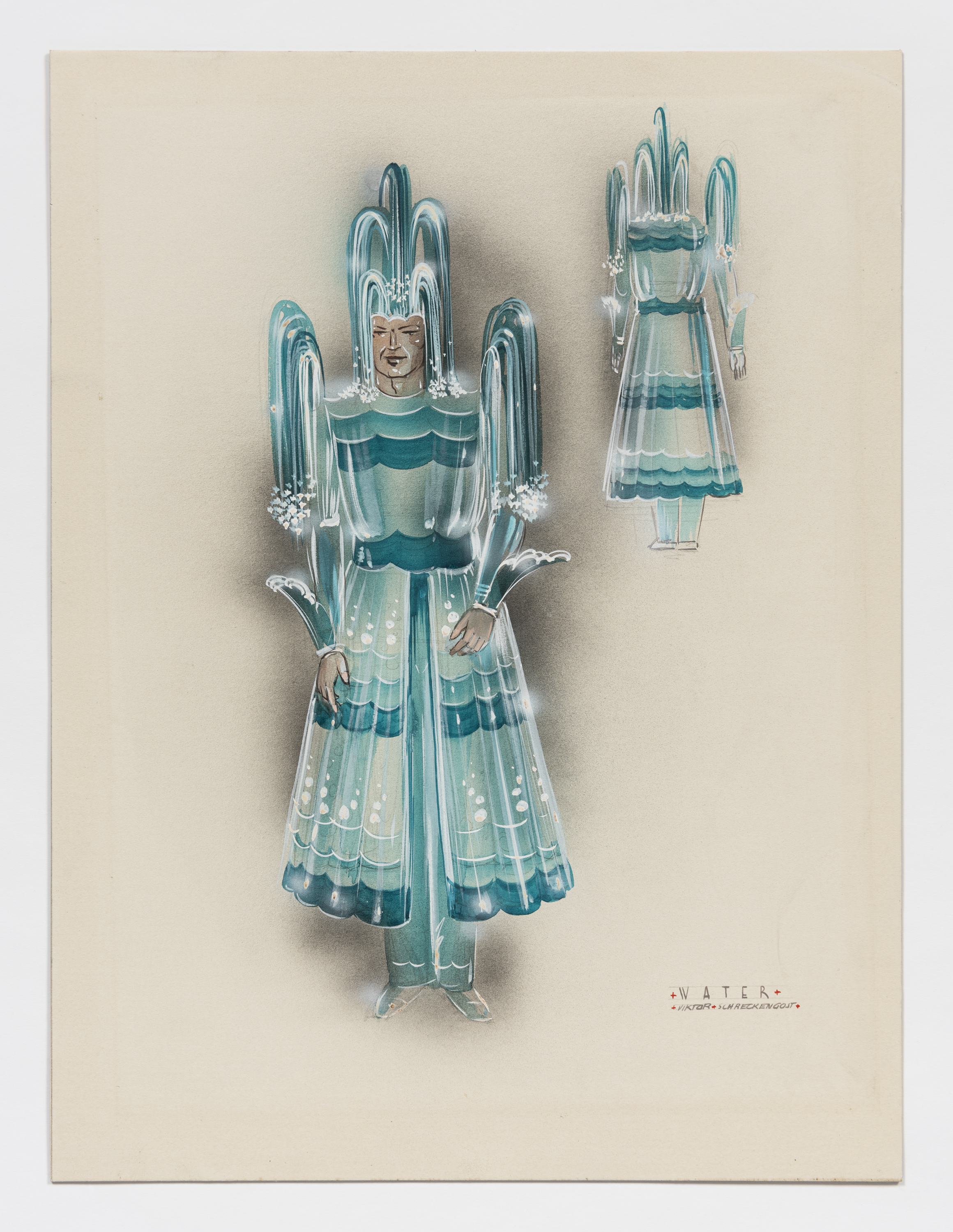 Costume Drawing for the Akron Rubber Ball: Water (Male)