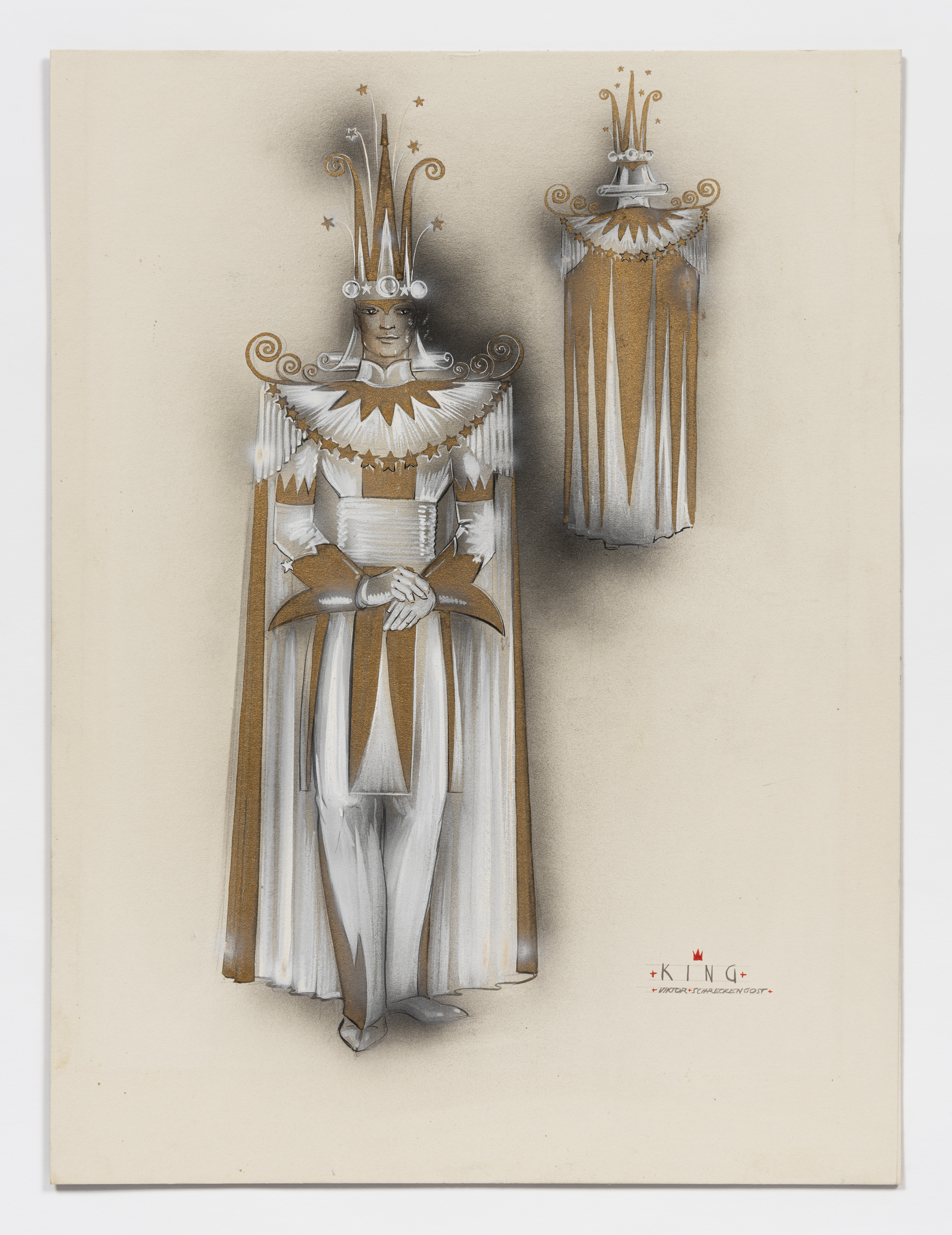 Costume Drawing for the Akron Rubber Ball: King