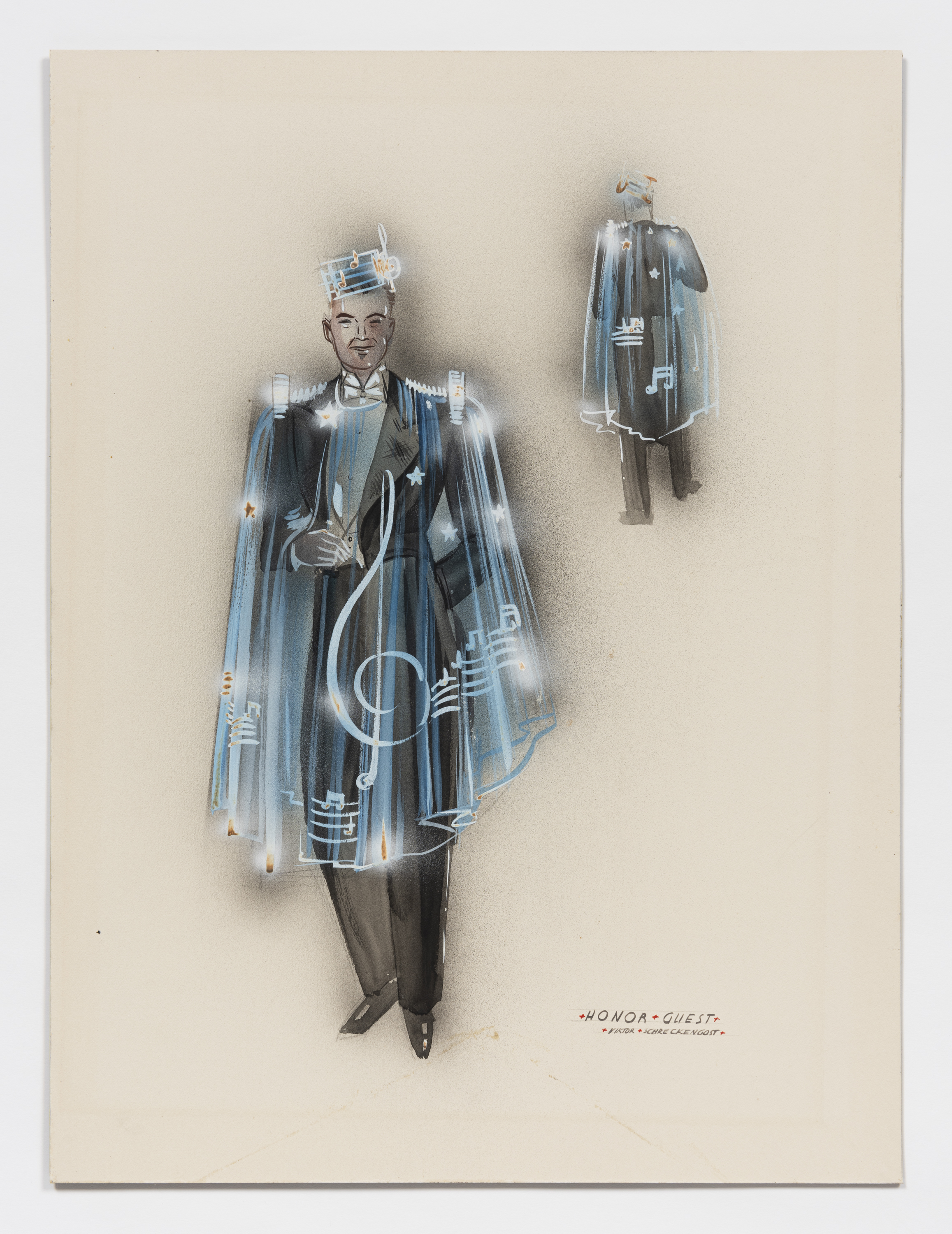Costume Drawing for the Akron Rubber Ball: Honor Guest (Male)