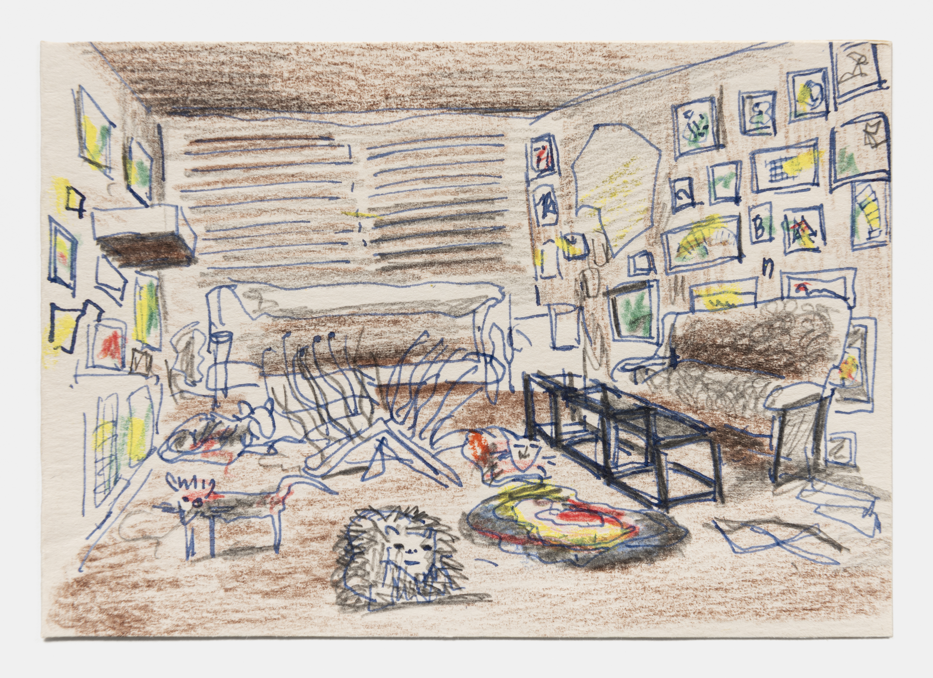 Untitled (Vogel Living Room Drawn from Memory)