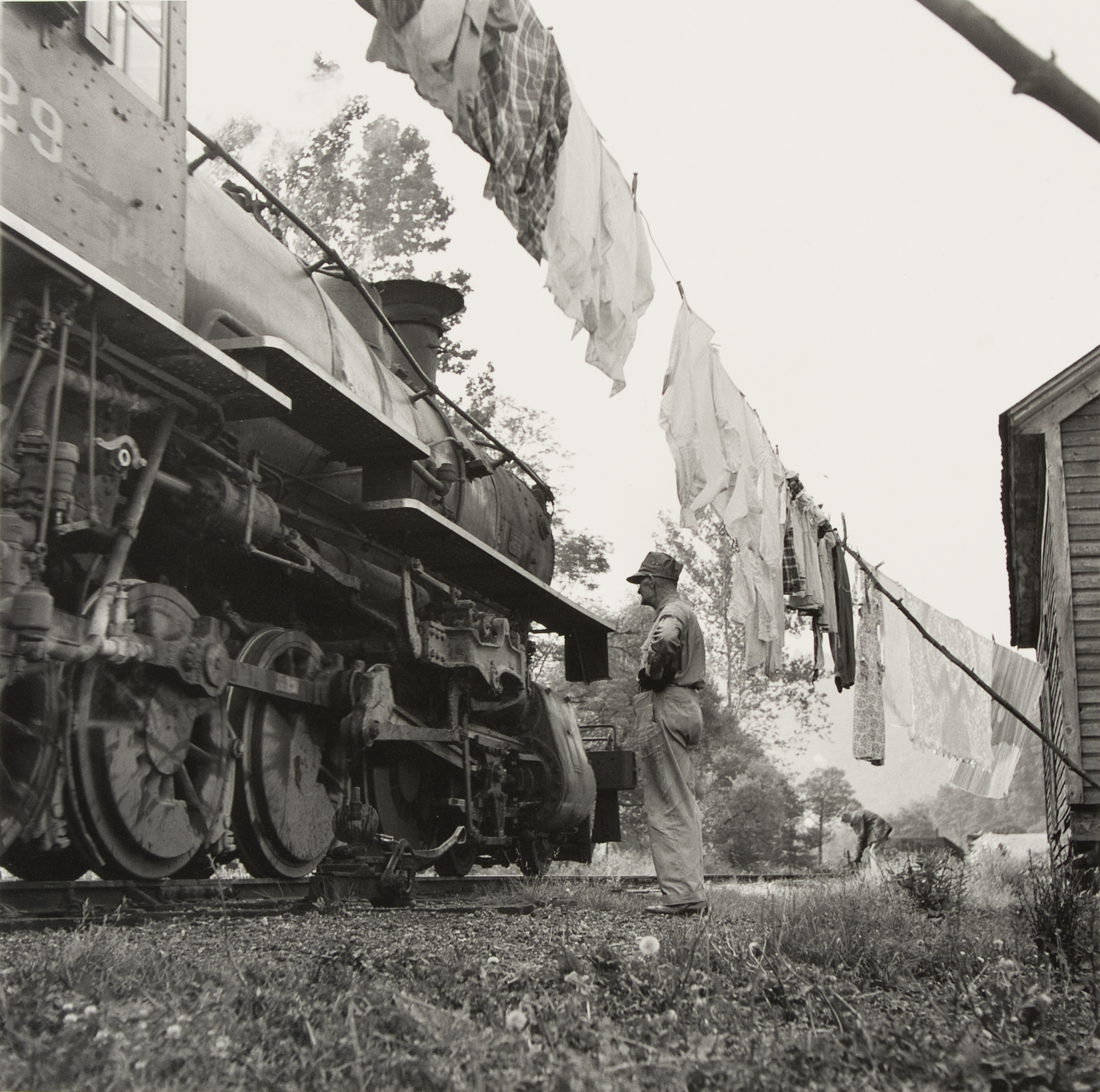Ralph White, Abingdon Branch Conductor, and Laundry on the Line