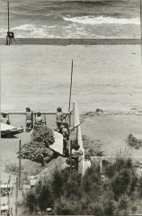 “Irgun Members get into Position on Beach”