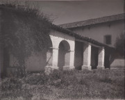 View of mission, in shadows