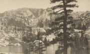 High Sierras, lake and trees