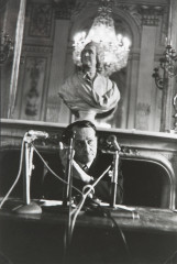 Andre Malraux, in his office as Cultural Minister, Paris, France