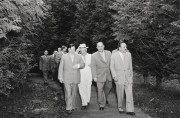 A walk in the woods: Khrushchev with the leadership including Malenkov, Kaganovich and Mikoyan