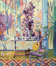 Studio Interior with Flowers on Bench