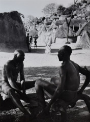 Seated Sudanese men