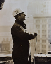 Construction worker smoking
