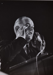 LBJ giving a speech