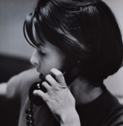 Press Secretary to the First Lady Pam Turnure on the telephone