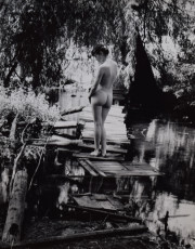 Standing nude on dock (Jytte Svendson)