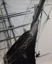 Study of bow of ship