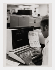 Once the laser beam scanned the records, the information is coded on a screen and a print-out is tracked of all persons who are registered in the archives with similar fingerprint descriptions, NYC