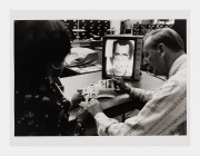 Another way of trying to track down a “wanted person” is for an eye witness to go through a series of portraits which are then matched on a scanner. The image in this case is made from three different photos, NYC