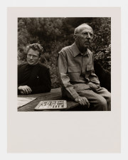 Brett and Edward Weston, during the shooting of "The Naked Eye", Carmel, California