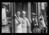 Waiter and Chef watching Sesquicentennial Parade, Cincinnati, October 1938