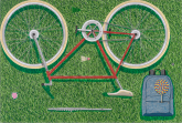 Bike, Backpack, Lollipop, Partial Denture, Flute, and Shuttlecock