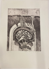 Untitled [Industrial Brain and Jesus Figure]